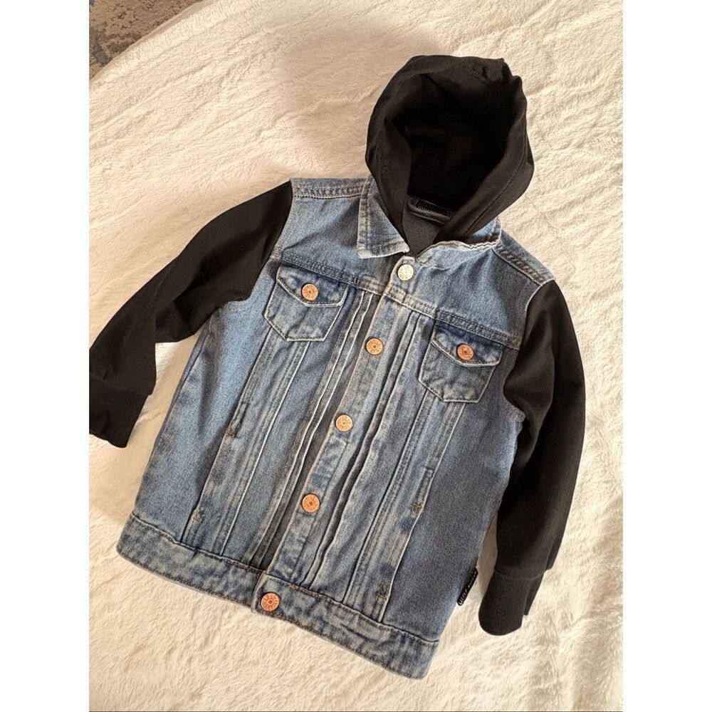 Little Bipsy Hooded Denim Jacket Size 2T 3T